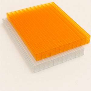 Сотовый поликарбонат 8х2100х12000 мм янтарный 25% в наличии в Луганске