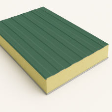 Стеновая сэндвич-панель с минеральной ватой 150 мм RAL 9006