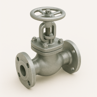 Стальной клапан запорный сальниковый фланцевый ДУ 32 РУ 40 ГОСТ 9697-87